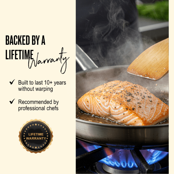 Maestro 5 - Ply Stainless Steel Frying Pan - Alva Cookware